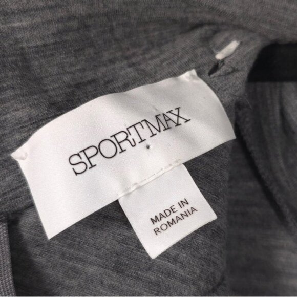 SPORTMAX‎ Teismo Dress Double Layer WOOL Knit Midi Turtleneck No Size Tag LARGE - Picture 7 of 16